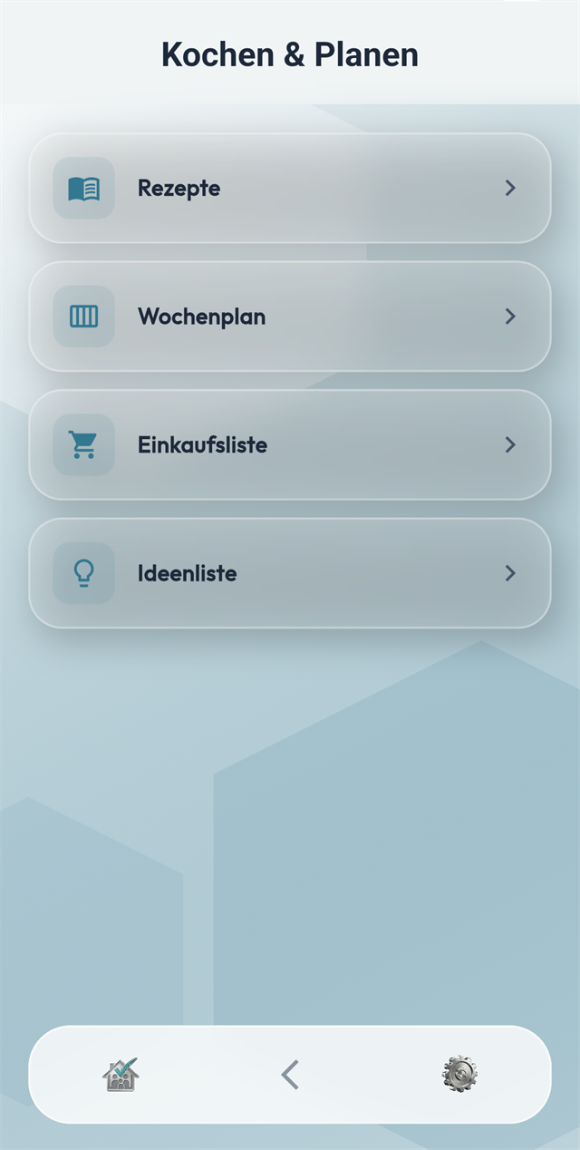 Wochenplan und Kochen in Fam2Do