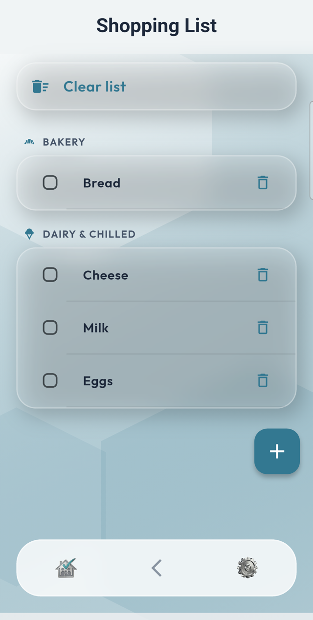 Shared shopping list in Fam2Do