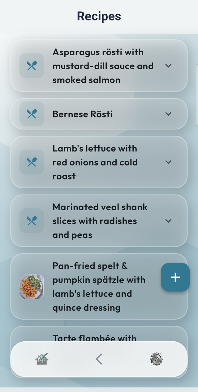 Recipes in Fam2Do
