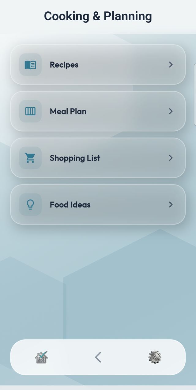 Weekly plan and cooking in Fam2Do